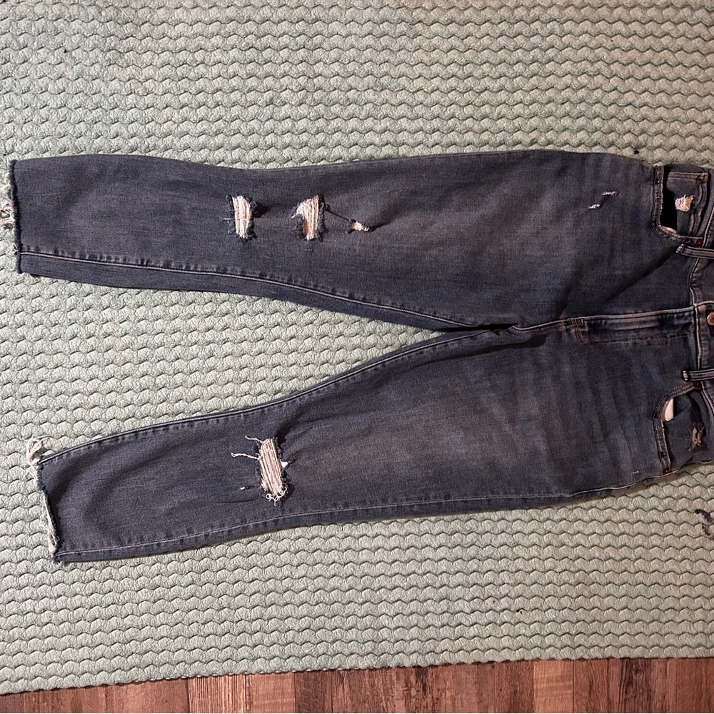 Distressed Blue Jeans